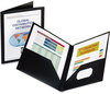 A Picture of product OXF-57442 Oxford® ViewFolio™ Poly Twin-Pocket Folders,  50-Sheet Capacity, Black/Clear