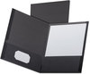 A Picture of product OXF-53406 Oxford® Linen Twin-Pocket Folder,  Letter, Black,25/Box