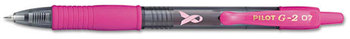 Pilot® G2 Premium Breast Cancer Awareness Retractable Gel Ink Pen,  Black Ink, .7mm, Dozen