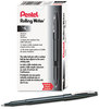 A Picture of product PEN-R100A Pentel® Rolling Writer® Stick Roller Ball Pen,  .8mm, Black Barrel/Ink, Dozen