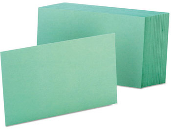Oxford® Index Cards,  4 x 6, Green, 100/Pack