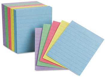 Oxford® Mini Index Cards,  3 x 2 1/2, Assorted, 200/Pack