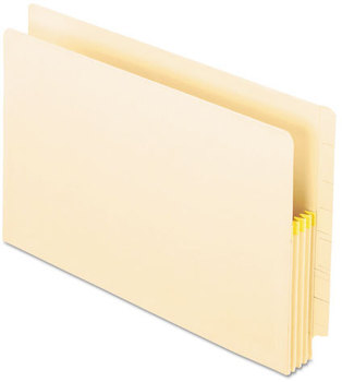Pendaflex® Manila Drop Front Shelf File Pockets with Rip-Proof-Tape Gusset Top, 3.5" Expansion, Legal Size, 25/Box