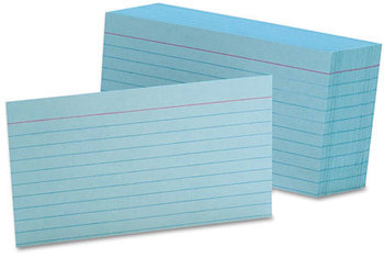Oxford® Index Cards,  3 x 5, Blue, 100/Pack
