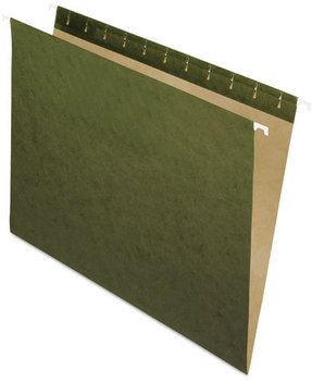 Pendaflex® Hanging Folders,  Untabbed, Letter, Standard Green, 25/Box