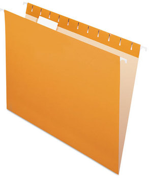 Pendaflex® Essentials™ Colored Hanging Folders,  1/5 Tab, Letter, Orange, 25/Box