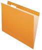 A Picture of product PFX-81607 Pendaflex® Essentials™ Colored Hanging Folders,  1/5 Tab, Letter, Orange, 25/Box
