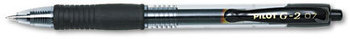 Pilot® G2 Premium Retractable Gel Ink Pen,  Refillable, Black Ink, .7mm, Dozen