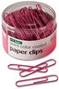 A Picture of product OIC-08908 Officemate Pink Coated Paper Clips,  PVC-Free Plastic Coated Wire, Jumbo, Pink, 80/Pack