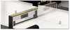 A Picture of product MLN-EZPW3C001 Mayline® e5 Series Two-Person Workstation,  123-1/2w x 73d x 29-1/2h, Summer Suede/Cocoa