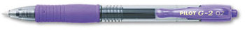 Pilot® G2 Premium Retractable Gel Ink Pen,  Refillable, Purple Ink, .7mm, Dozen