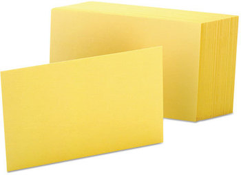 Oxford® Index Cards,  4 x 6, Canary, 100/Pack