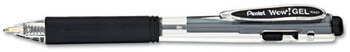 Pentel® WOW!™ Retractable Gel Pen,  .7mm, Trans Barrel, Black Ink, Dozen