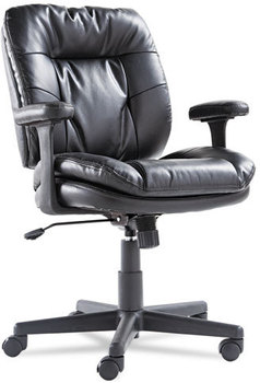 OIF Executive Swivel/Tilt Chair,  Fixed T-Bar Arms, Black