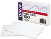 A Picture of product ESS-02035 Oxford® Grid Index Cards,  3 x 5, White, 100/Pack