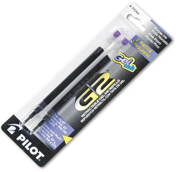 Pilot® Refill for Pilot® Gel Pens,  Dr. Grip Gel/Ltd, ExecuGel G6, Q7, Fine, Purple, 2/Pack
