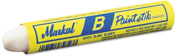 Markal® Paintstik® B Marker 80420,  White, 3/8"