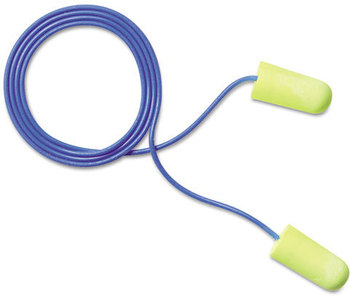 3M E·A·Rsoft™ Yellow Neons™ Soft Foam Earplugs,  Corded, Regular Size, 200 Pairs
