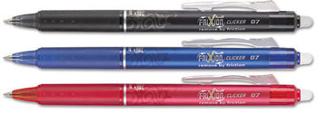 Pilot® FriXion Clicker Erasable Gel Ink Retractable Pen,  Assorted Ink, .7mm, 3/Pack