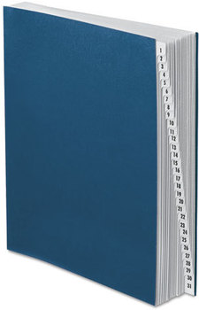 Pendaflex® Expanding Desk File,  1-31, Letter Size, Acrylic-Coated Pressboard, Black/Blue