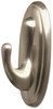 A Picture of product MMM-17051BN Command™ Decorative Hooks Traditional, Medium, Plastic, Brushed Nickel, 3 lb Capacity, 1 Hook and 2 Strips/Pack