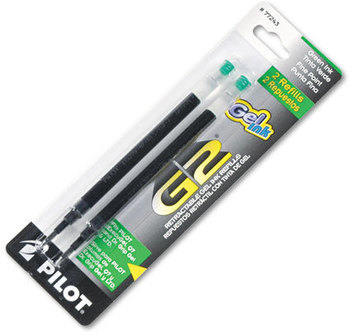 Pilot® Refill for Pilot® Gel Pens,  Dr. Grip Gel/Ltd, ExecuGel G6, Q7, Fine Tip, Green, 2/Pack