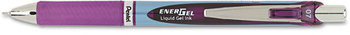 Pentel® EnerGel® RTX Retractable Liquid Gel Pen,  .7mm, Needle, Bk/Gray Barrel, Violet Ink