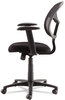 A Picture of product OIF-MT4818 OIF Swivel/Tilt Mesh Task Chair with Adjustable Arms,  Height Adjustable T-Bar Arms, Black/Chrome