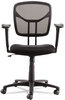 A Picture of product OIF-MT4818 OIF Swivel/Tilt Mesh Task Chair with Adjustable Arms,  Height Adjustable T-Bar Arms, Black/Chrome