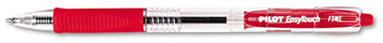 Pilot® EasyTouch™ Retractable Ball Point Pen,  Red Ink, .7mm, Dozen