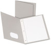 A Picture of product OXF-57705 Oxford® Twin-Pocket Folder with Prong Fasteners,  Letter, 1/2" Capacity, Gray, 25/Box