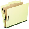 A Picture of product PFX-1157G Pendaflex® Four-, Six-, and Eight-Section Pressboard Classification Folders,  Letter, Light Green, 10/Box