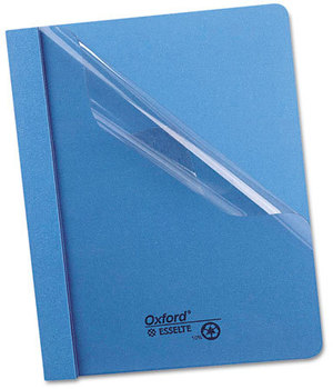 Oxford® Clear Front Standard Grade Report Cover,  3 Fasteners, Letter, 1/2" Capacity, Blue, 25/Box