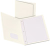 A Picture of product OXF-57704 Oxford® Twin-Pocket Folder with Prong Fasteners,  Letter, 1/2" Capacity, White, 25/Box