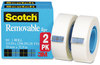 A Picture of product MMM-8112 Scotch® Removable Tape,  3/4" x 1296", 1" Core, 2/Pack