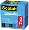 A Picture of product MMM-8112 Scotch® Removable Tape,  3/4" x 1296", 1" Core, 2/Pack