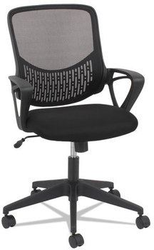 OIF Modern Mesh Task Chair,  Fixed Triangle Arms, Black