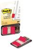A Picture of product MMM-680RD2 Post-it® Flags Assorted Color 1" Flag Refills Standard Page in Dispenser, Red, 50 Flags/Dispenser, 2 Dispensers/Pack