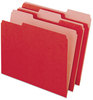A Picture of product PFX-04311 Pendaflex® Earthwise® by 100% Recycled Colored File Folders 1/3-Cut Tabs: Assorted, Letter Size, 0.5" Expansion, Red, 100/Box