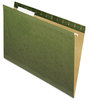 A Picture of product PFX-415213 Pendaflex® Reinforced Hanging File Folders with Printable Tab Inserts, Letter Size, 1/3-Cut Tabs, Standard Green, 25/Box