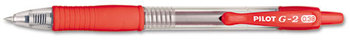 Pilot® G2 Premium Retractable Gel Ink Pen,  Red Ink, Ultra Fine, Dozen