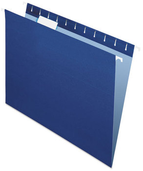 Pendaflex® Essentials™ Colored Hanging Folders,  1/5 Tab, Letter, Navy, 25/Box