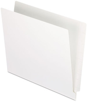 Pendaflex® Colored End Tab Folders with Reinforced Double-Ply Straight Cut Tabs,  Two Ply Tab, Letter, White, 100/Box