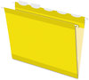 A Picture of product PFX-42624 Pendaflex® Ready-Tab™ Colored Reinforced Hanging Folders Letter Size, 1/5-Cut Tabs, Yellow, 25/Box