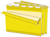 A Picture of product PFX-42624 Pendaflex® Ready-Tab™ Colored Reinforced Hanging Folders Letter Size, 1/5-Cut Tabs, Yellow, 25/Box