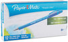 A Picture of product PAP-9660131 Paper Mate® FlexGrip Ultra™ Recycled Stick Ballpoint Pen,  Blue Ink, Fine, Dozen