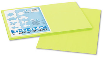 Pacon® Tru-Ray® Construction Paper,  76 lbs., 12 x 18, Brilliant Lime, 50 Sheets/Pack