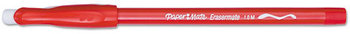 Paper Mate® Eraser Mate® Stick Ballpoint Pen,  Red Ink, Medium, Dozen