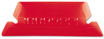 Pendaflex® Transparent Colored Tabs For Hanging File Folders 1/5-Cut, Red, 2" Wide, 25/Pack