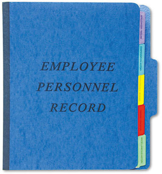 Pendaflex® Personnel Folders,  1/3 Cut Top Tab, Letter, Blue